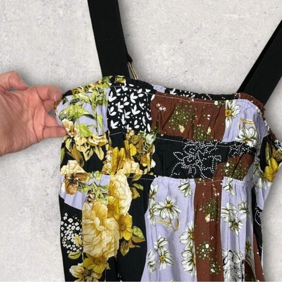 Anthropologie Maeve Floral Maxi Dress Bohemian Patchwork Size XS Petite Boho - Picture 6 of 12
